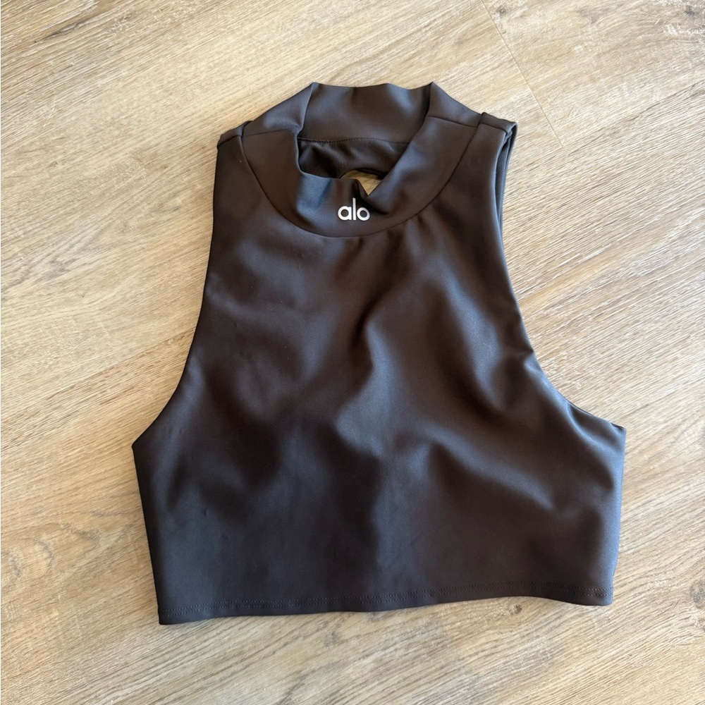 ALO Yoga brown crop top
